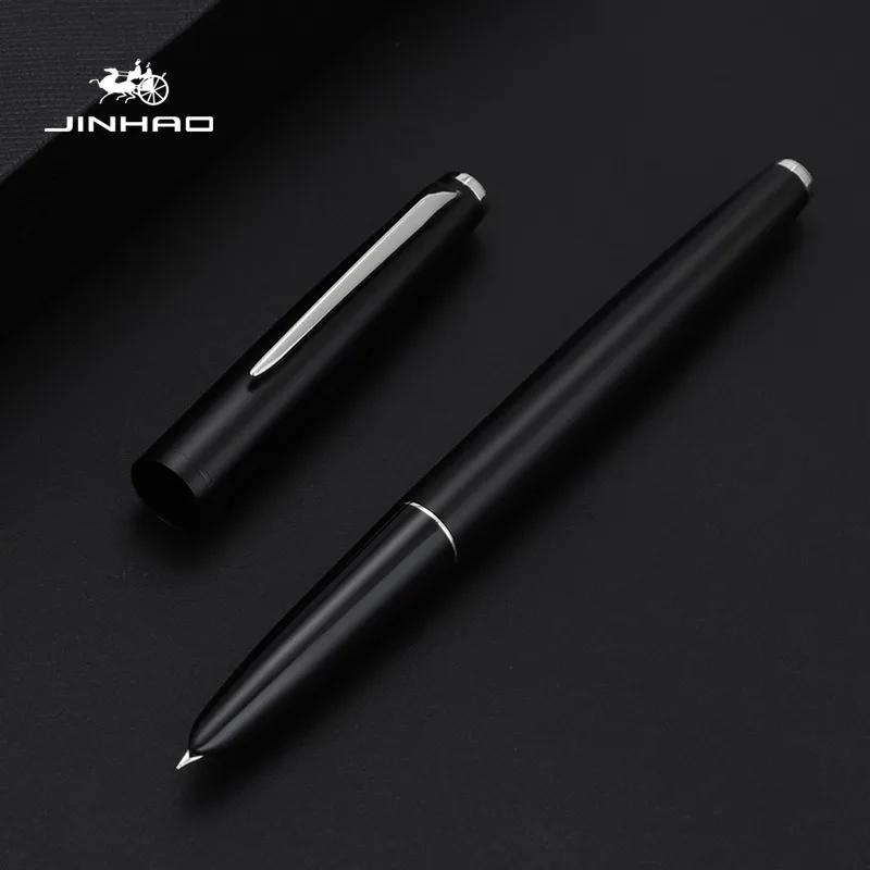 JINHAO 911 Fountain Pen Stainless Steel Classic Body Financial Tip 0.38mm Stationery Office School Writing Pens Supplies PK 9019