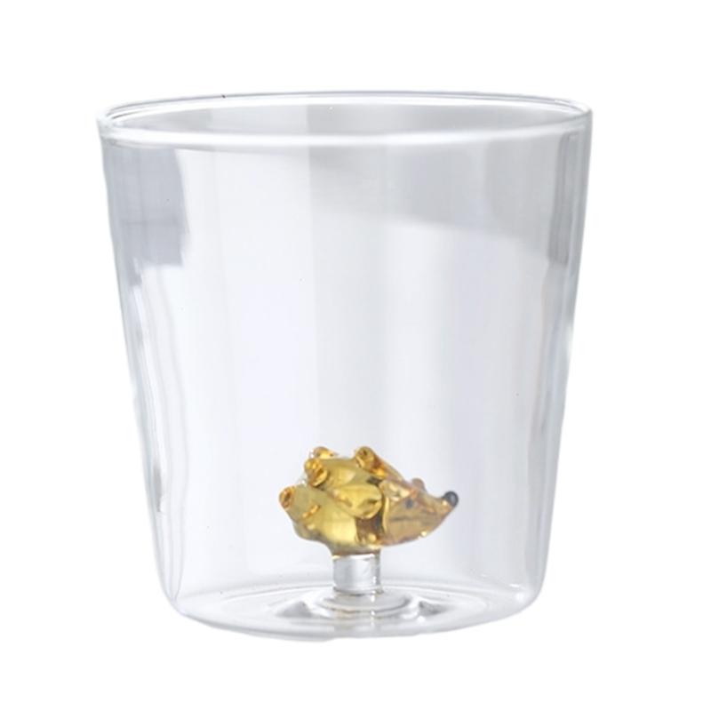 Whimsicals Pattern Glass Cup for Hot Beverages High Borosilicate Glass Construction Drinkware Water Mug