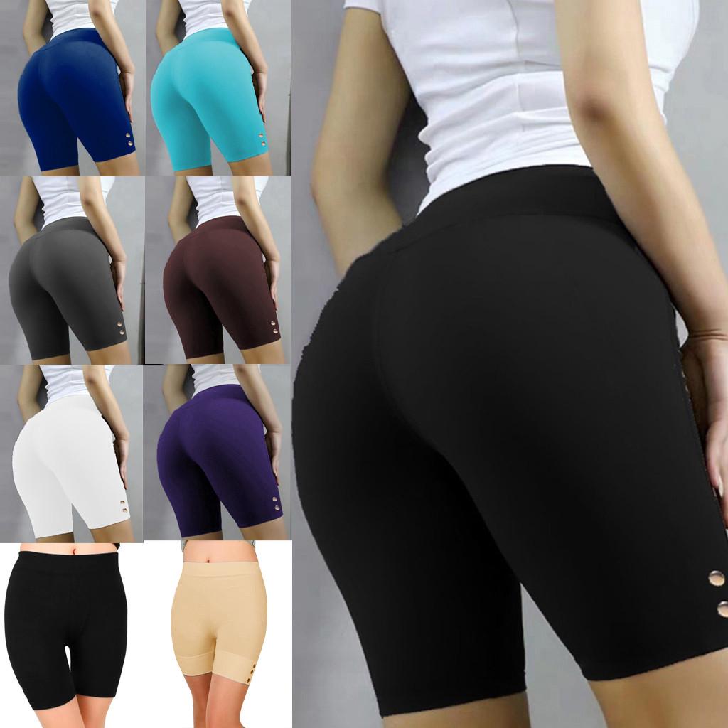 Buy Ele Workout Leggings Yoga Shorts Women Basic Slip Bike Shorts