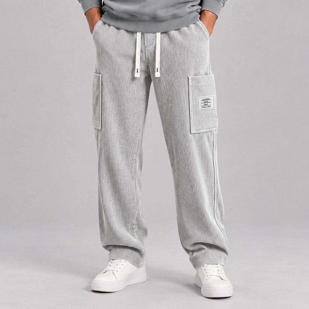 Pantaloni da uomo a gamba dritta, casual, comodi, lunghi, per l'uso quotidiano