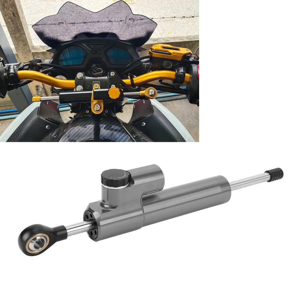 Verstellbarer Motorrad-Lenkungsdämpfer, Universelle Passform, Verbesserte Stabilität, Lenkungsstabilisator für Motorräder