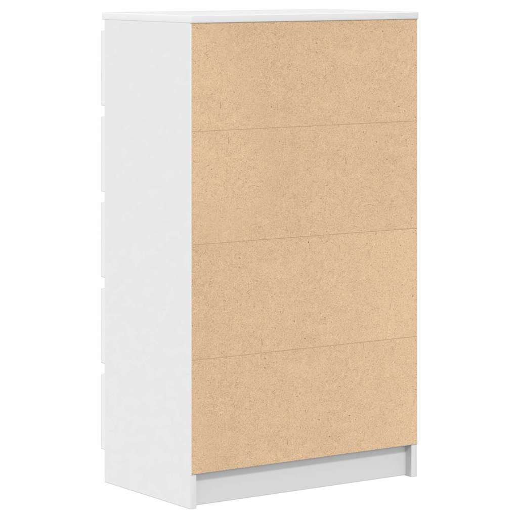 White Drawer Cabinet 60 x 36 x 103 cm Engineered Wood