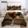 Chicken Duvet Cover Set Cool Animal Pattern Comforter Cover Funny Chicken Pattern Bedding Set Microfiber Wildlife Quilt Cover