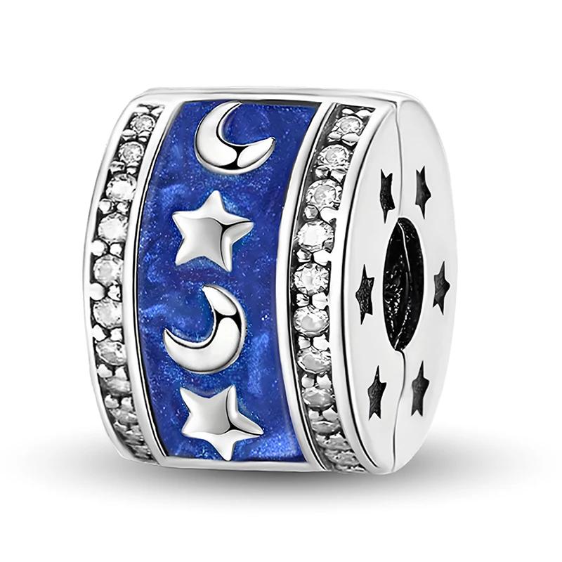 Copper Star Moon Series Cute Charms Beads Fit Diy Bracelet Bangle Making Gift Of High Quality Jewelry For Womens