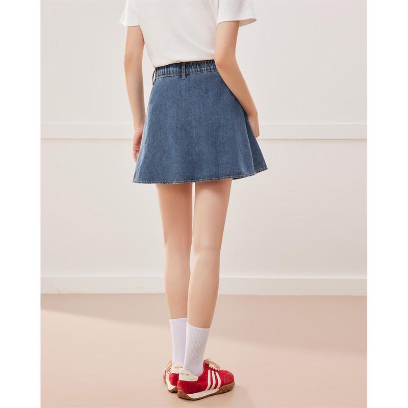 IEF Women's Plus Size Denim Short Skirt