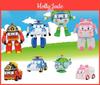 Complete Set Of 4pcs Robocar Poli Ambe Roy Helly Transformer Toys For Kids Easter Decoration