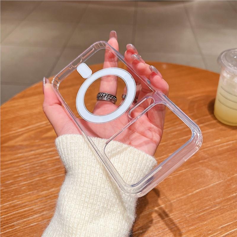 Transparent Acrylic For Magsafe Wireless Charging Case for Xiaomi Mi 17 Pro Max 15T Pro Shockproof Armor PC+TPU Magnetic Cover