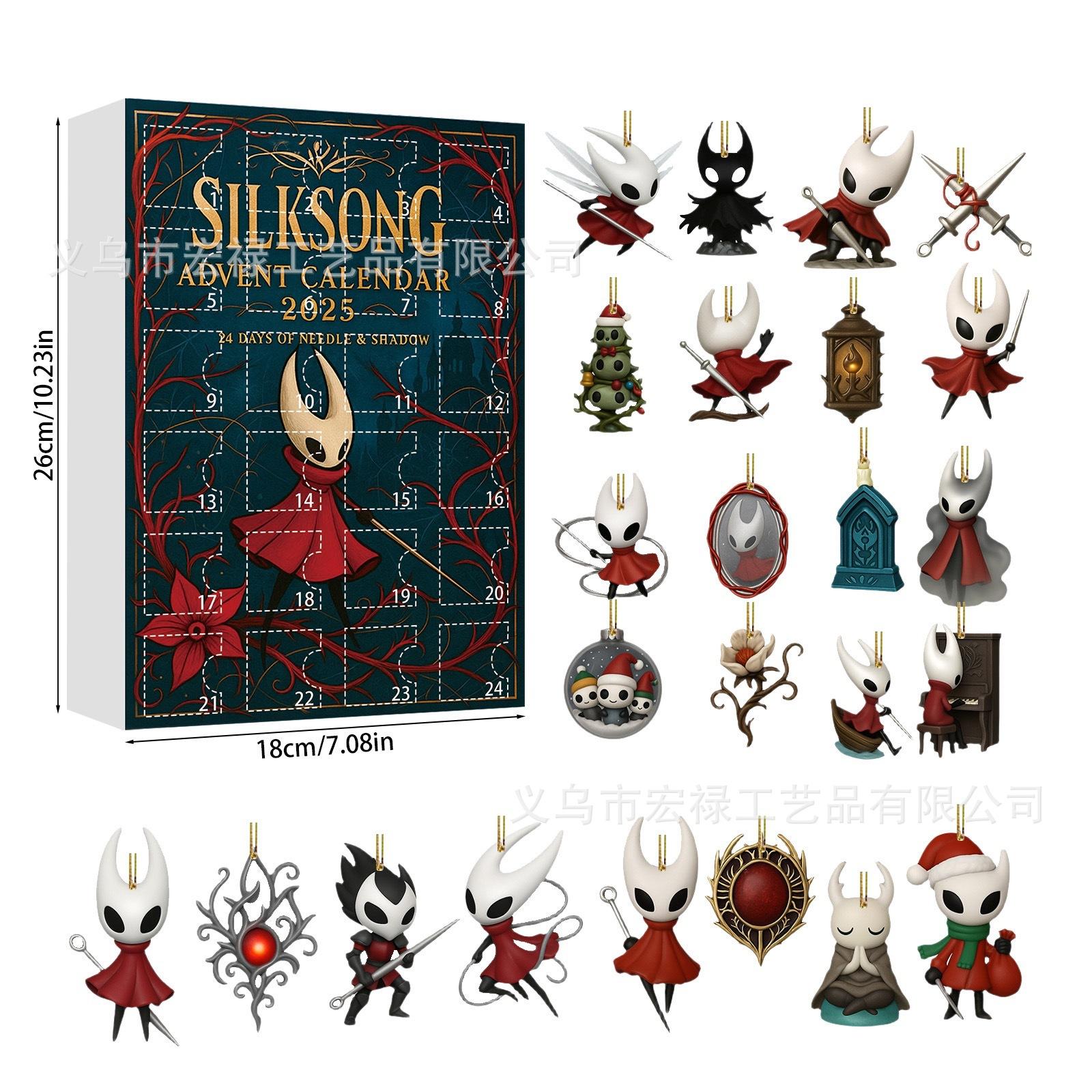 Demon Slayer 2026 Adventskalender 24-Tage Weihnachts-Countdown 2D Anime-Figur Überraschungsbox Kinderspielzeug Geschenk Trendige Blind Box