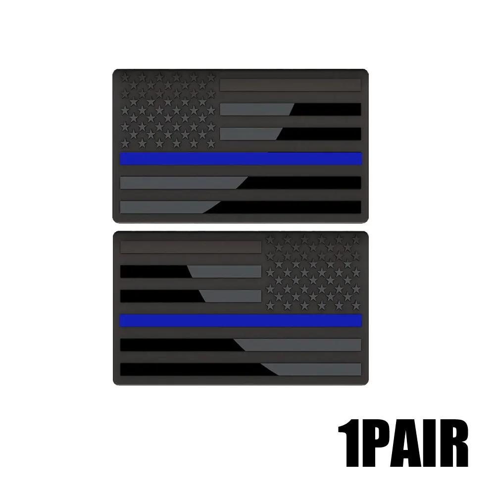 

2 шт. 3D металлическая эмблема американского флага, наклейка на боковую часть флага США для автомобиля, грузовика или внедорожника, значки на задний багажник, стильные автомобильные товары