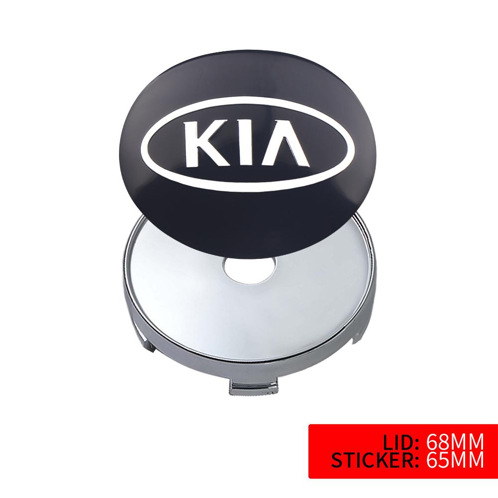 4 ks 56/60/65/68MM Pro KIA Rio Ceed Sportage Cerato Soul Sorento Picanto Optima Krytky středových kol auta Samolepka na kryt kola