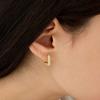 Champagne Moon Silver (Y) Gout Pave Square Earrings Hl2E41200Y9Xxx