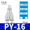 Pneumatic Nylon Air Hose Quick Connect Fittings: PU Straight, PY 5-Way, Cross 4-Way, PZA 3-Way, PE Connector with White/Blue Cap