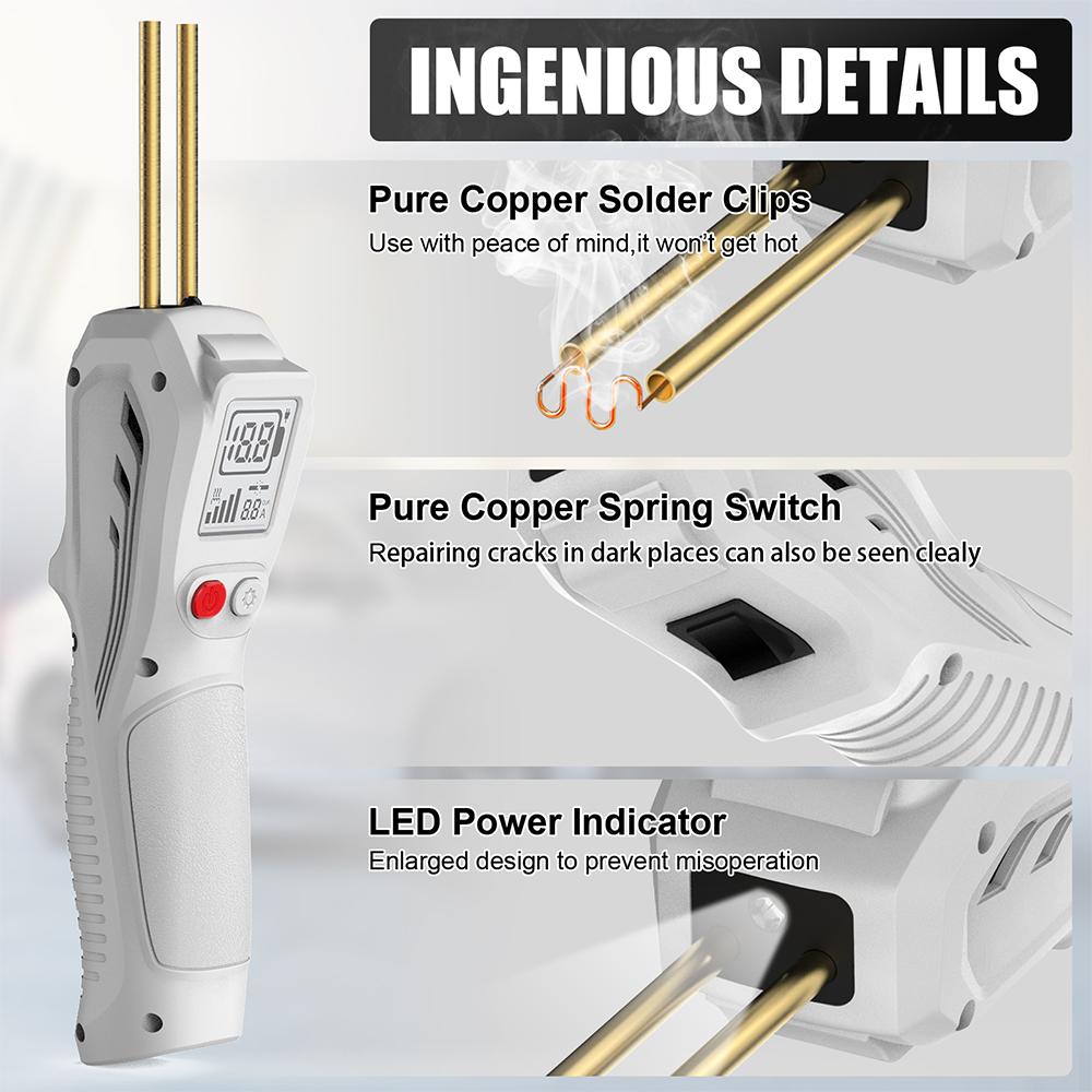 500W Kunststoffschweißmaschine Kunststoffschweißgerät Heißklammergerät Stoßfänger Reparaturset Lötkolben für Autostoßfänger Reparaturwerkzeuge