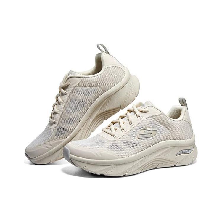 Skechers Arch Fit DLux Comfortable Mesh Durable Low-Top Running Shoes Men sneaker White 894230-OFWT