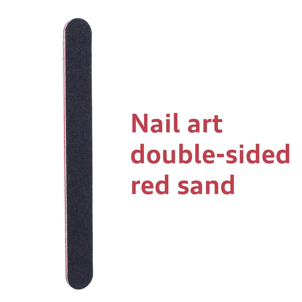 Lima de Uñas Recta de Doble Cara 180/100 Grano Lima de Cartón para Uñas Gel Manicura JS