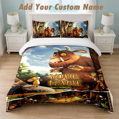 Bedding Set 1 Duvet Cover 2 Pillowcases The Gruffalo Print Soft Bed Linen Bedroom Decor
