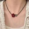 Modern Floral Beaded Necklace Adjustable Length Portable Electroplated Chain Jewelry for Women Girls Party Gifts