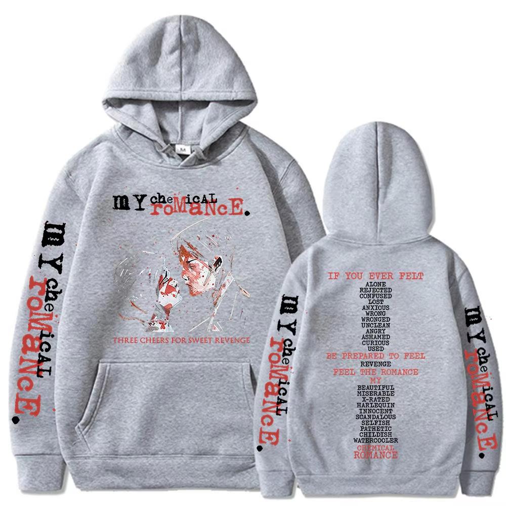 Rock Band My Chemical Romance Hoodies Three Cheers for Sweet Revenge Gothic Sweatshirts Men's Women's Oversized