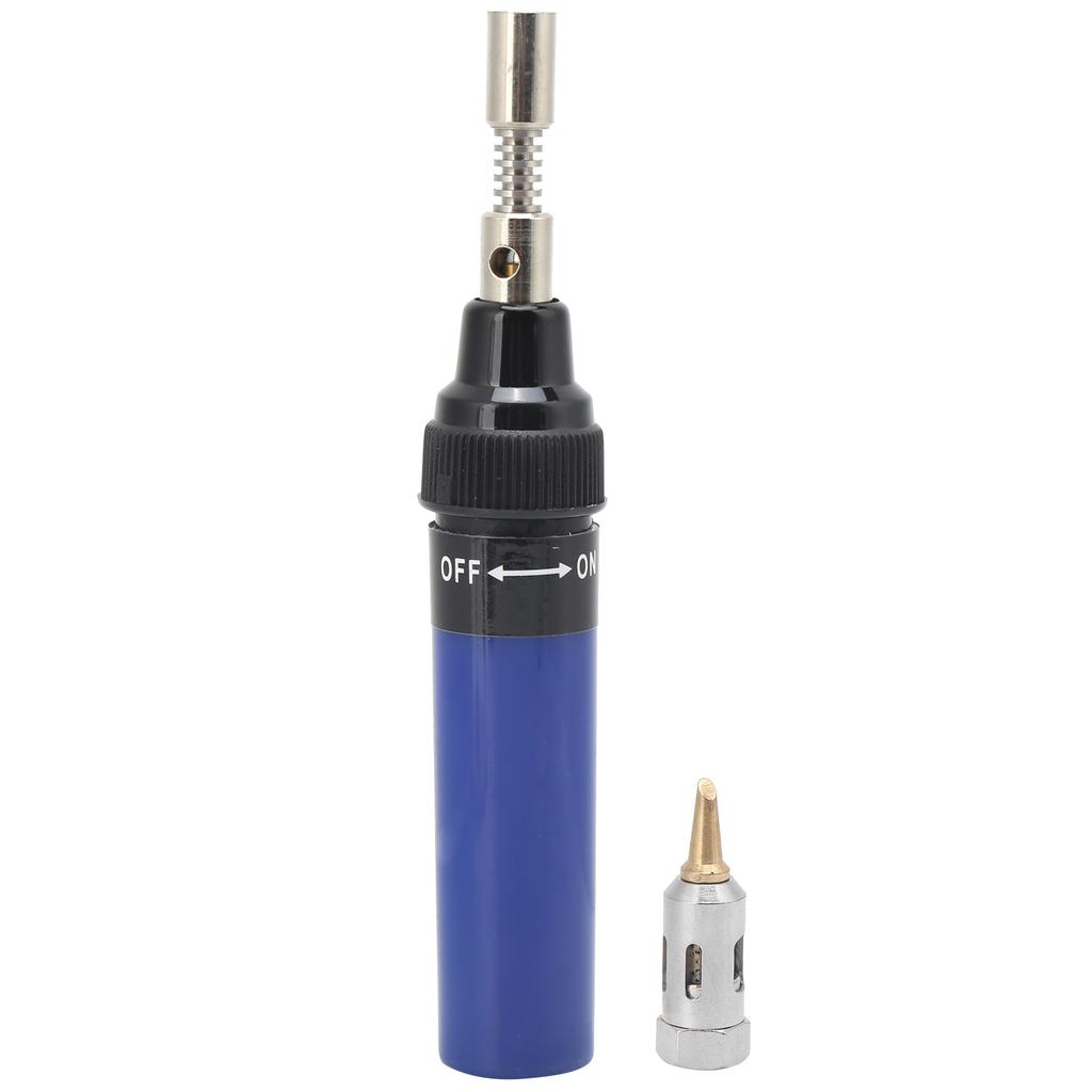Gas Soldering Iron Pen Refillable Pure Butane Gas Solder Handheld Tool 8ML VA100Dark Blue