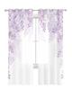 Lila Glyzinienblüte Weiße Tüll Vorhänge Transparent für Wohnzimmerdekoration Fenster Vorhang für Schlafzimmer Voile Organza Drapierungen