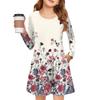 Girls' Long Sleeve Dress - Color Pocket Dress