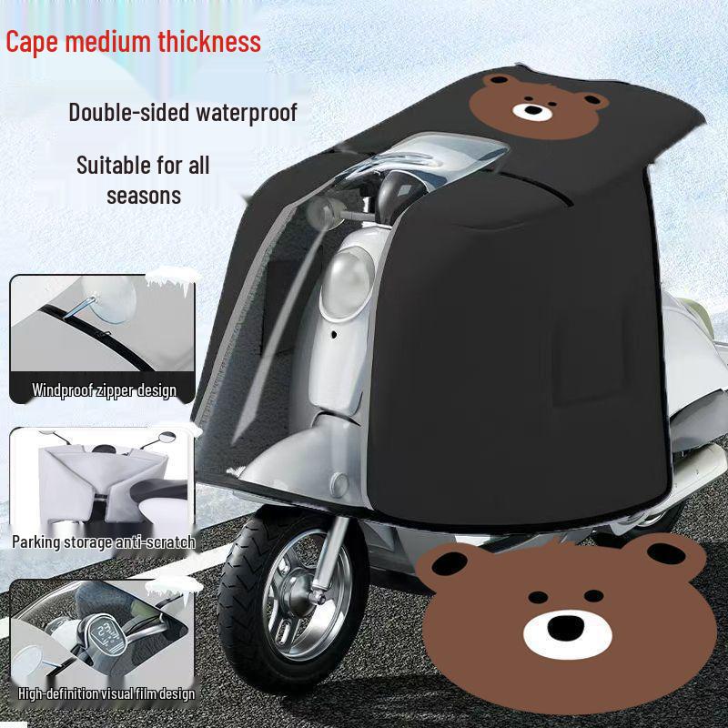 Ganzjahres-Doppelseitige Wasserdichte Windschutzscheibe für Elektrofahrräder