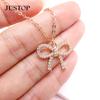 Nouvelle Mode Polyvalent Collier Nœud Ins Niche Pendentif Haut de Gamme Chaîne Clavicule Qualité Durable Premium Utile Pratique