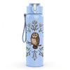 1PC Owl Autumn Leaf Wreath Print 750ml Color Plastic Sports Water Bottle Leakproof Flip Straw Lid Suitable for Sports Office Home Use