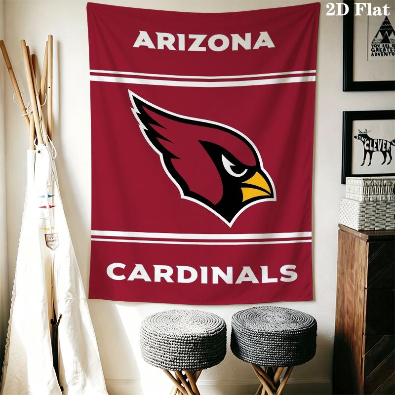 Arizona Cardinals Wall Tapestry Aesthetic Wall Hanging Printed Fabric Blanket Decorative Tapestries for Bedroom Living Room Home Decor