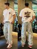 Camiseta Oversized Masculina Hip Hop Streetwear Com Estampa Retro Desgastada Para Academia Fitness E Esportes Casual Em Algodo Macio Unisexga Curta