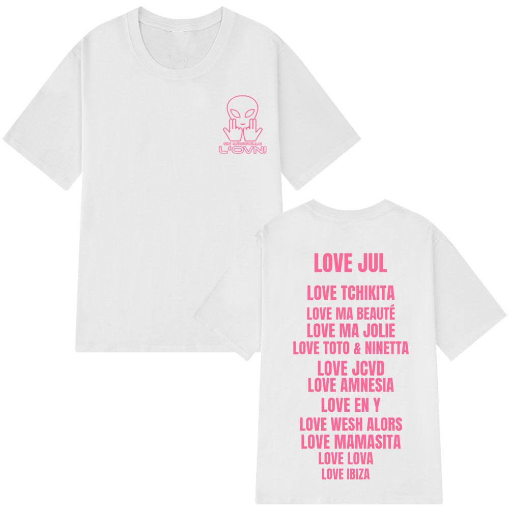Rapper Jul Love Jul Fashion Graphic T-shirt Women Hip Hop Short Sleeve Cotton Aesthetic Trendy T-shirts Streetwear