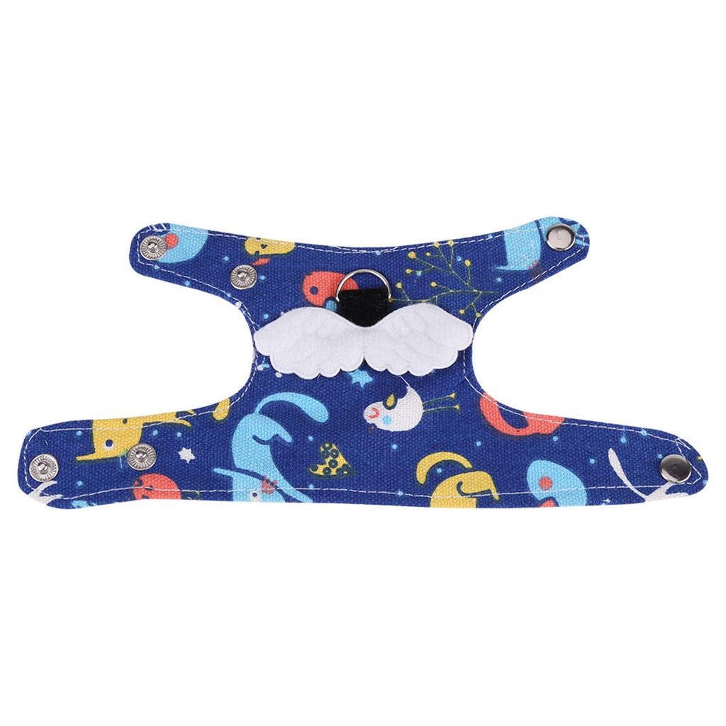 Small Pet Harness Cartoon Vest Clothes with Leash (Light Blue)
