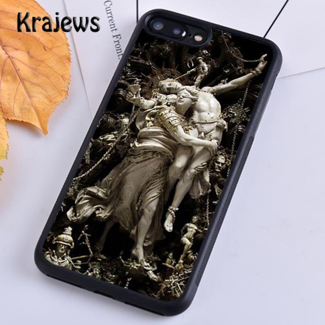 Krajews Vintage Baroque Painting Phone Case Cover For iPhone 17 Air 16 15 14 Plus 12 13 Pro Max Coque Fundas