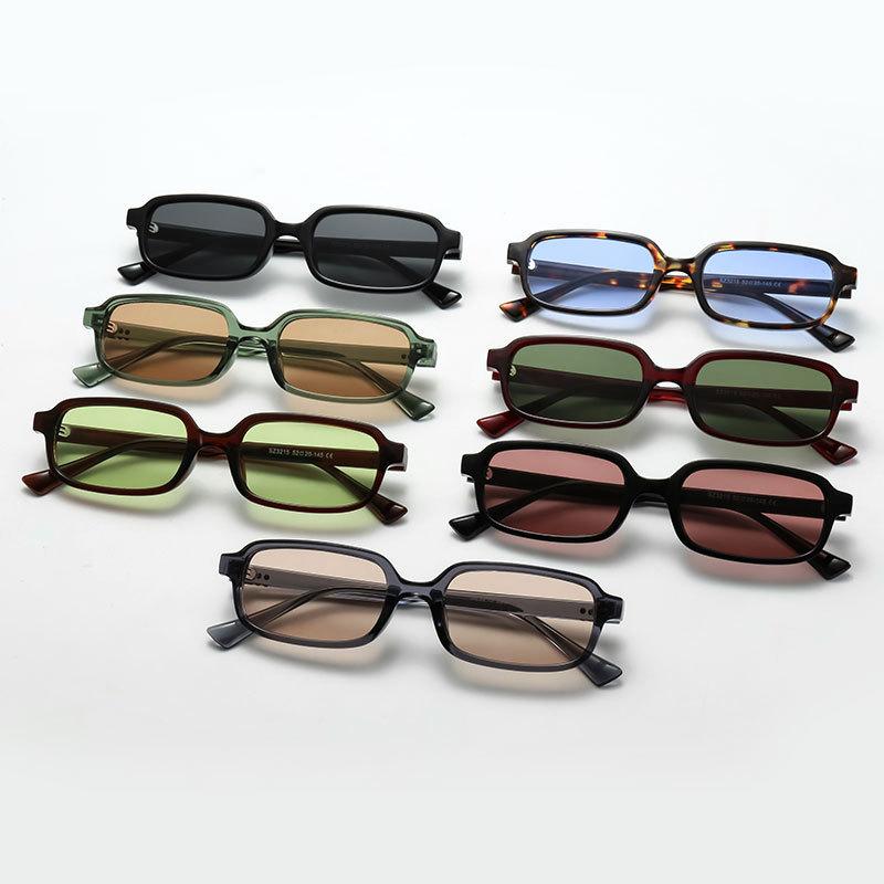 SO&EI Retro Nieten Kleine Rechteckige Sonnenbrille Damen Marken Designer Herren Farbverlauf Sonnenbrillen UV400