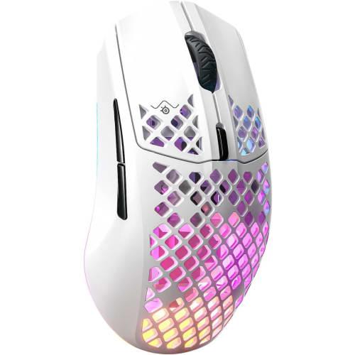SteelSeries Gaming Mouse Wireless Aerox 3 Snow Wireless Ultra Light TRUEMOVE AIR Sensor Quantum Wireless 2.0 Technology IP54 Standard Waterproof Dustp
