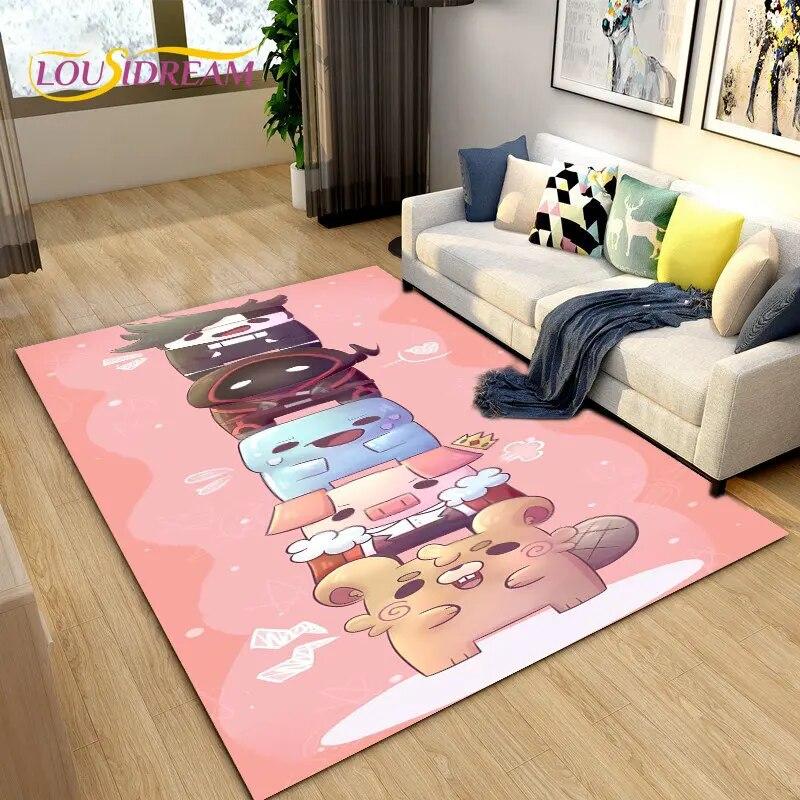 

Technoblade MC Game Мультфільм 3D Килимок, килимок для вітальні, спальні, дивана, прикраса дверного килимка, нековзний килимок для дітей 230x160cm