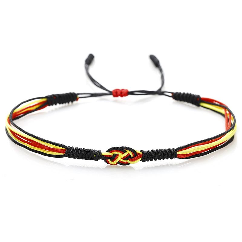 10 Colors Flag Colored Bracelet Unisex Handmade Weaven String Braslet Prayer Meditation Lucky Fabric Braclet Couple Brazalete