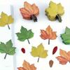 50pc/pack Autumn Leaves Decorative Stickers - Office Supplies, Notebook Stickers, Convenience Stickers, Simulated Leaf Design