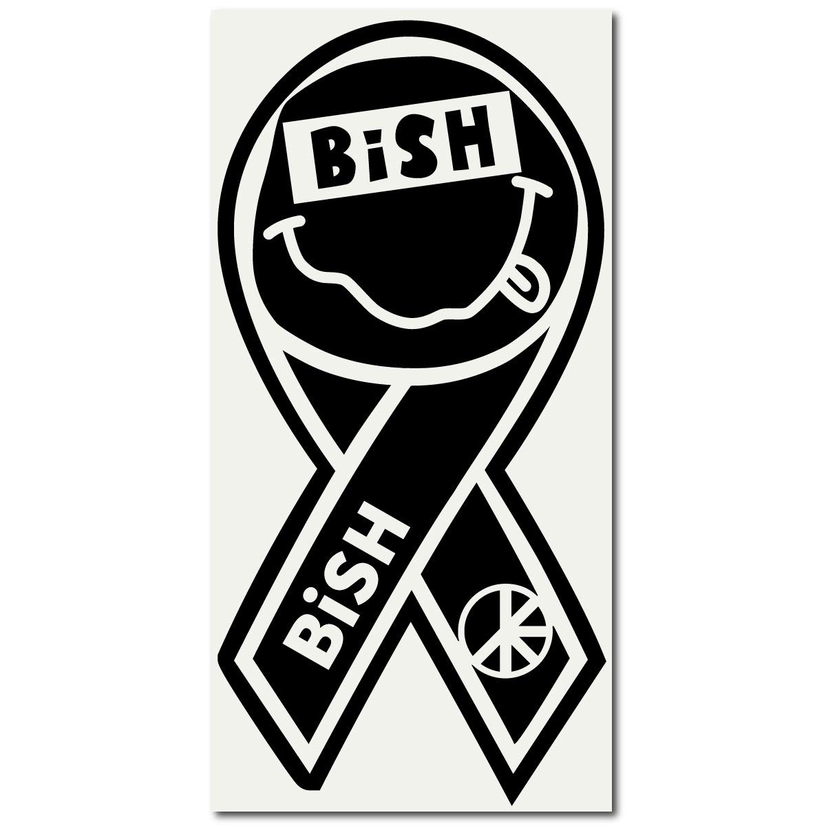 

Only the image remains Ribbon Sticker M Black 069B - BiSH чёрный