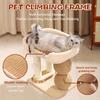 Katzenklettergerüst mit Sisalball Katzen-Sprungplattform Atmungsaktives integriertes Sisalbett Haustierbedarf Klettergerüst