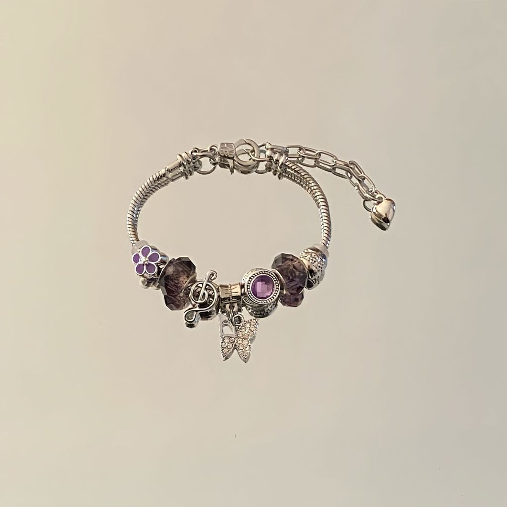 Fashion Charm Butterfly Heart Pendant Bracelet For Women Men Diy Beaded Jewelry