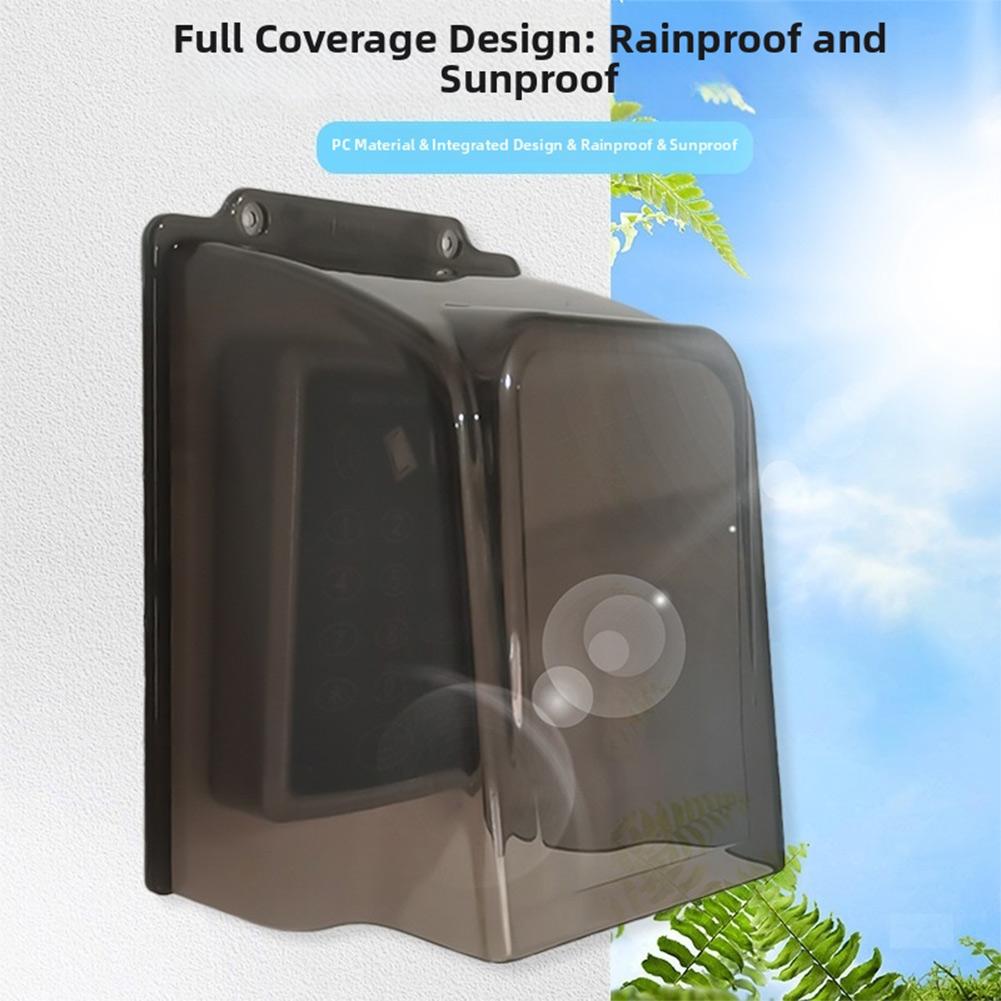 1pc Plastic Doorbell Rain Cover Anti-Glare Door Bell Cover For Access Control Keypad Fingerprint Scanners Time Attendance System