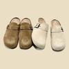 Retro belt buckle bag head slippers women's new thick bottom heightening lazy one pedal casual slippers