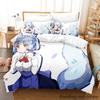 Kawaii The Demon Girl Next Door Bedding Set Single Twin Full Queen King Size Bed Set Adult Kid Bedroom Duvetcover Sets Anime