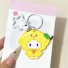 2Pcs Cute Pixel Style Sanrio Hello Kitty Bell Star Keychain Pendant Girl Phone Chain Ccd Camera Charm Accessories Keyring Gifts