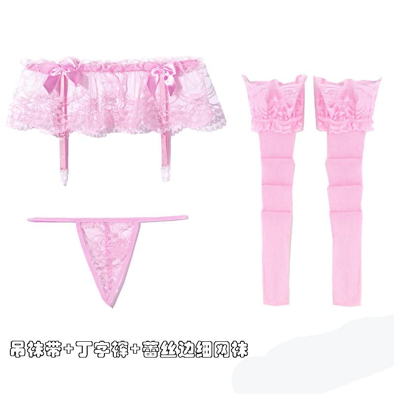 Lotus Leaf Lace Sexy Lace Sex Stockings Garter Belt Open Sex Stockings Set Royal Sister Stockings Clip Pure Desire