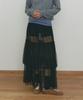 Ceme See-Through Layered Skirt(Bk)