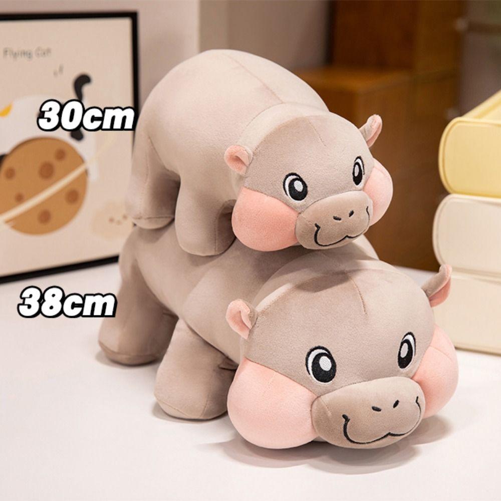 Chubby Hippo Plush Toy Short Legs Hippopotamus Stuffed Animal Doll  Valentine's Birthday