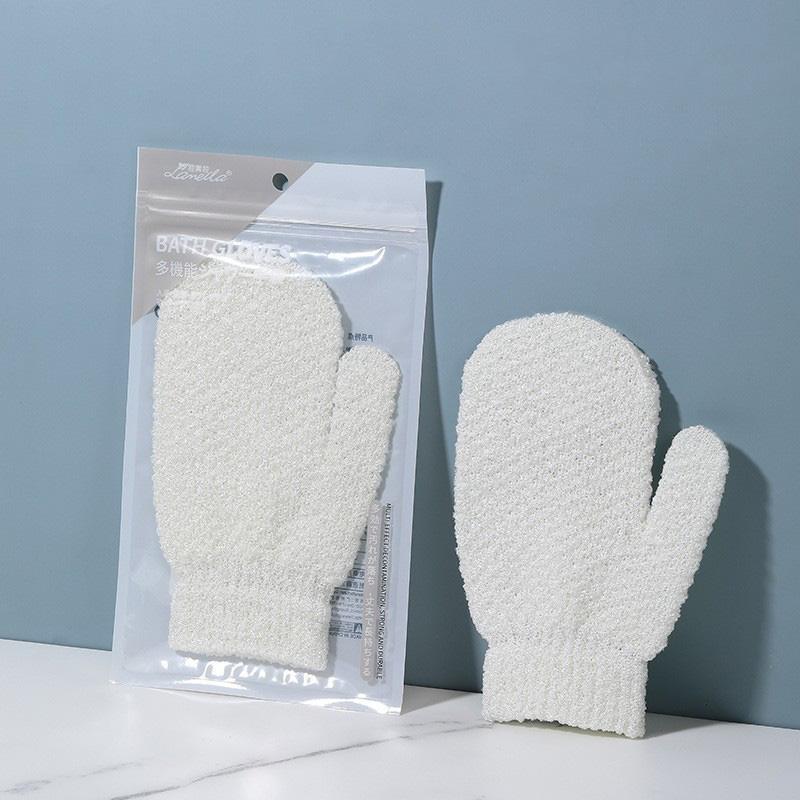 

Перчатки для ванны, мягкий пилинг всего тела, скраб для ванны, бамбуковое волокно, шарик для ванны, полотенце-скраб белый