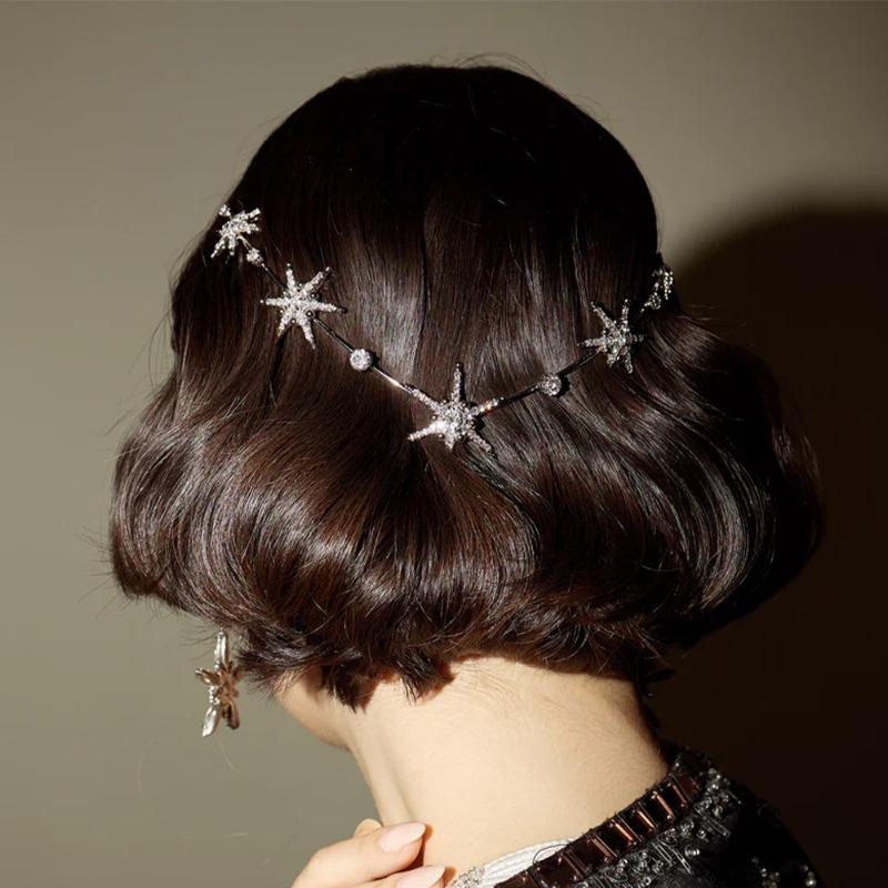 1pc Fashionable Versatile Constellation Star Hair Accessory Suitable For All Seasons Party Style Exquisite And Dreamy Niche Wedd